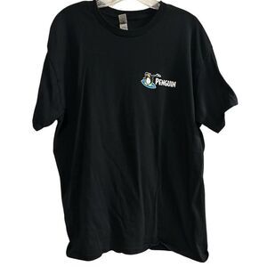 Bethany Beach Delaware Penguin Logo Men's T-Shirt‎ Black Size L